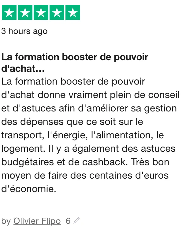 témoignage booster pouvoir d'achat