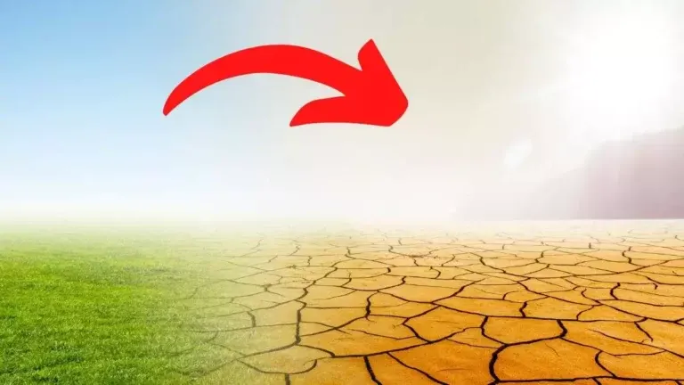 Sol craquelé par la sécheresse en France