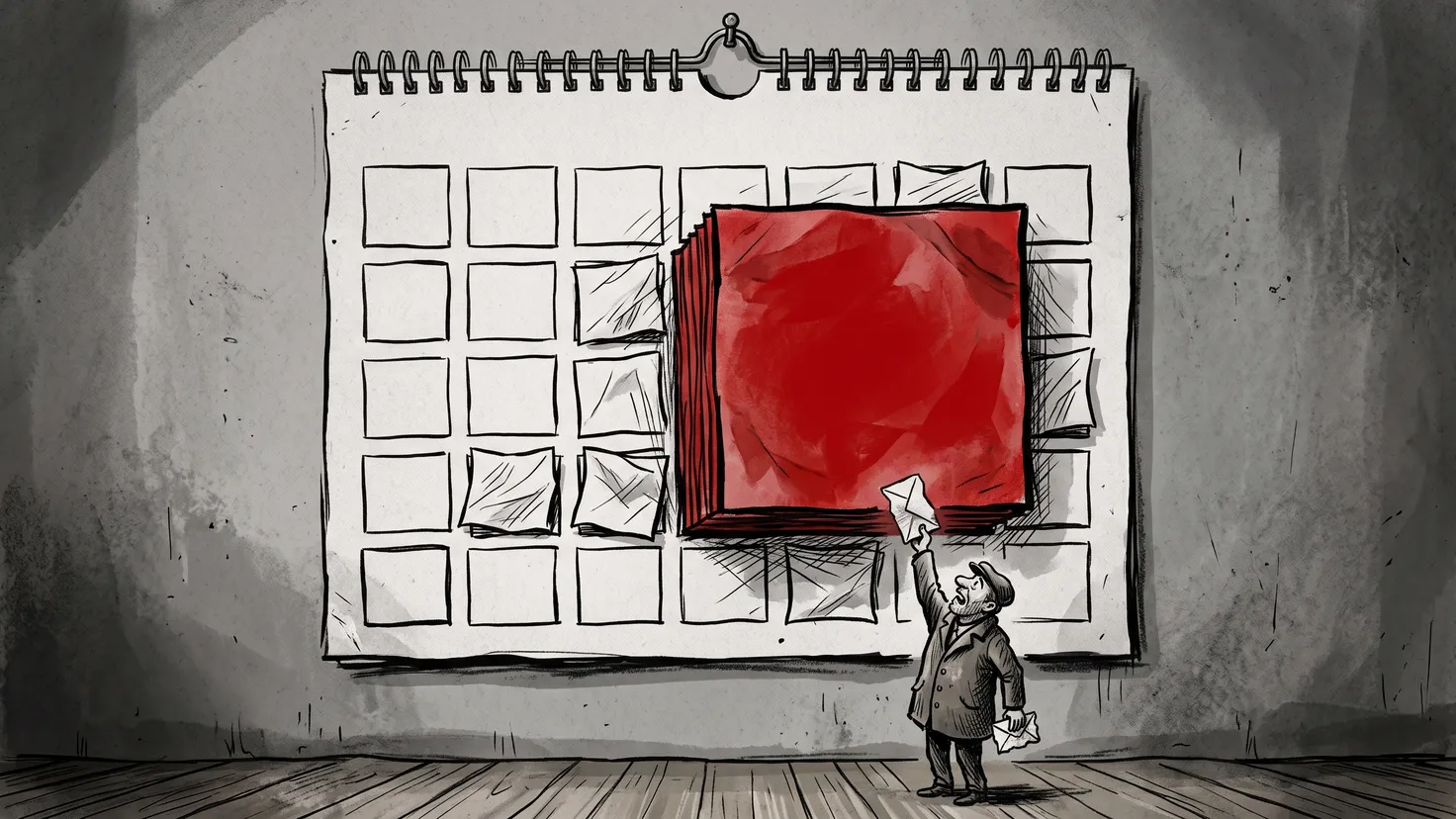 Calendrier d'octobre 2026 avec la date limite de paiement de l'impôt foncier entourée en rouge