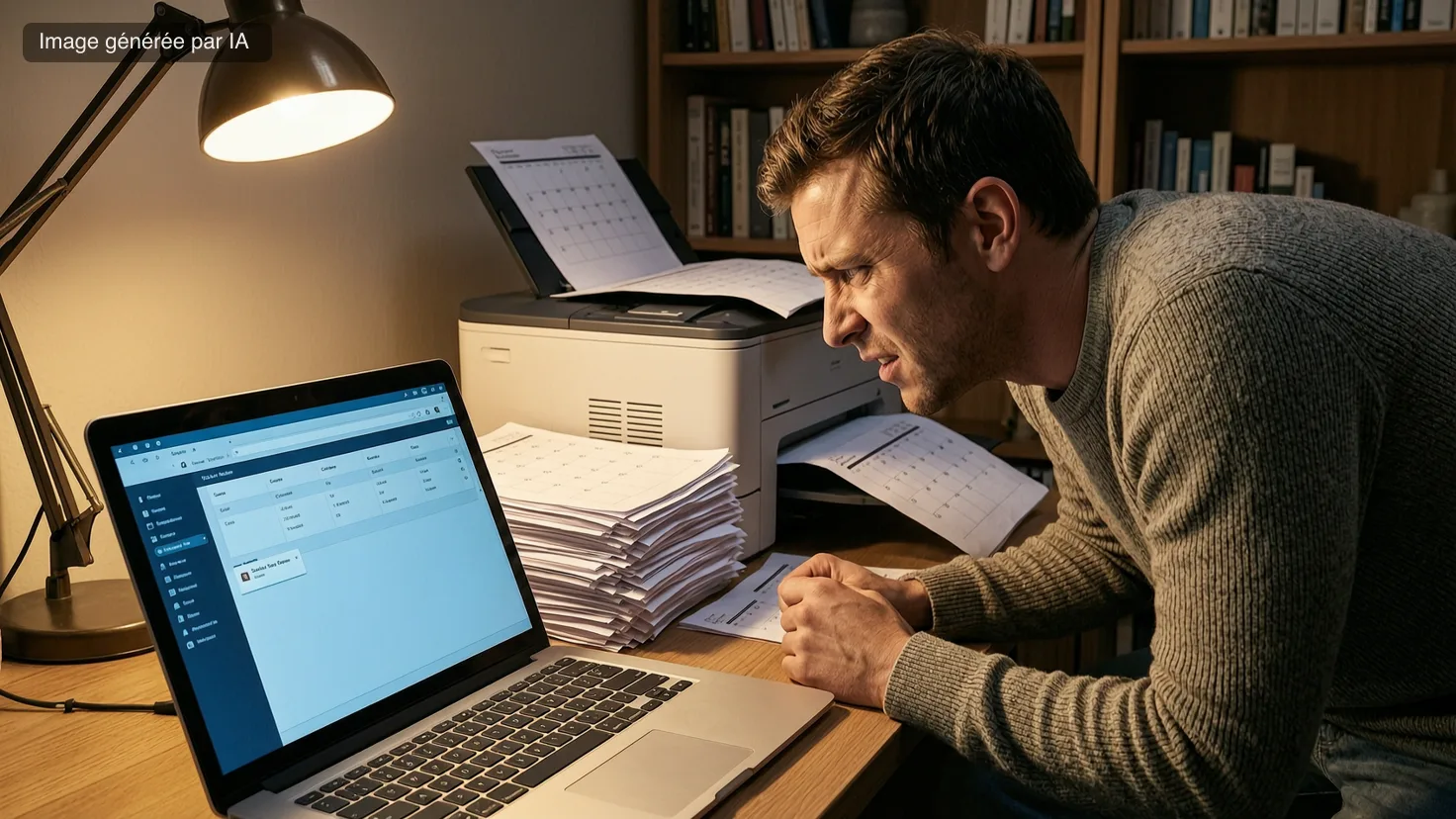 Vendre des templates est-ce encore rentable : un créateur fixe une unique notification de vente pendant que l'imprimante empile des dizaines de pages invendues