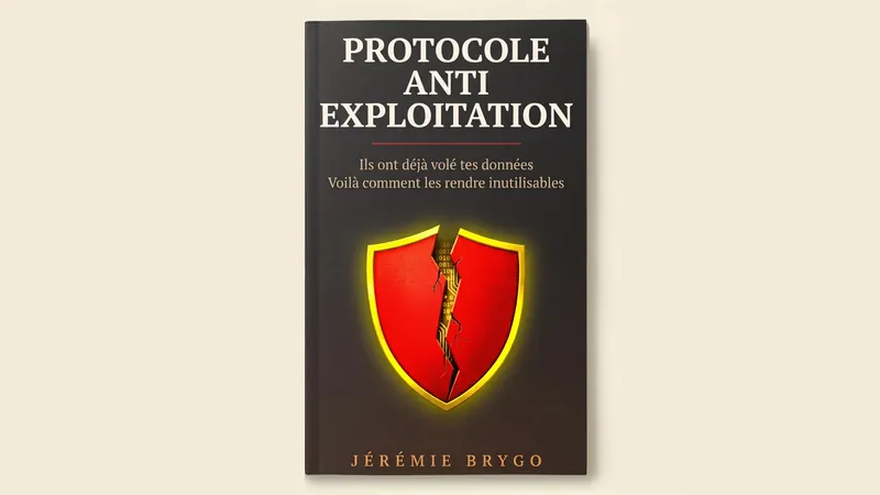 Couverture du manuel « Protocole anti exploitation » : un bouclier rouge fissuré sur fond sombre