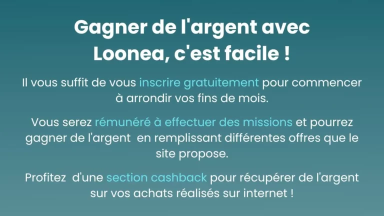 gagner de largent avec loonea
